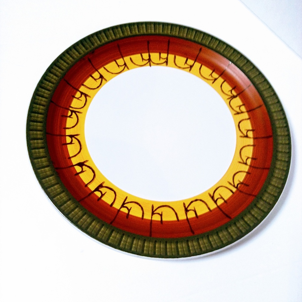 Casual Ceram Stoneware Galaxy Round Platter